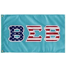 Load image into Gallery viewer, Beta Sigma Beta American Flag - Turquoise