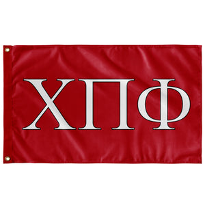 Chi Pi Phi Fraternity Flag - Red, White & Black
