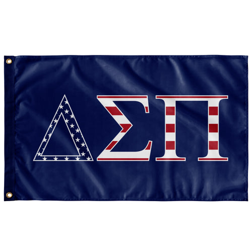 Delta Sigma Pi USA Flag -  Blue