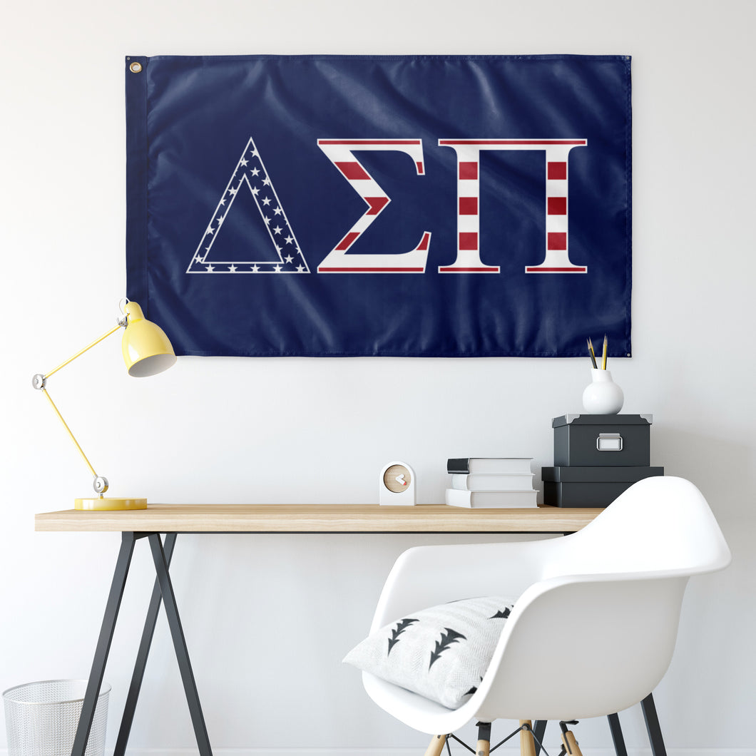 Delta Sigma Pi USA Flag -  Blue