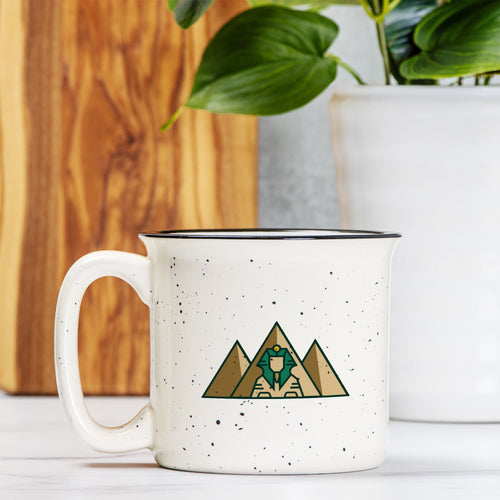 Delta Sigma Phi Symbol Ceramic Camp Mug - Speckled Cream
