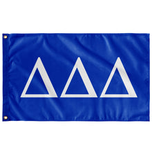 Load image into Gallery viewer, Delta Delta Delta Sorority Flag - Cerulean Blue &amp; White