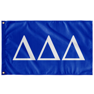 Delta Delta Delta Sorority Flag - Cerulean Blue & White