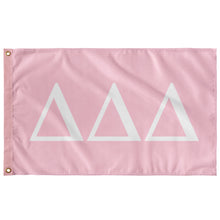 Load image into Gallery viewer, Delta Delta Delta Sorority Flag - Pastel Pink &amp; White
