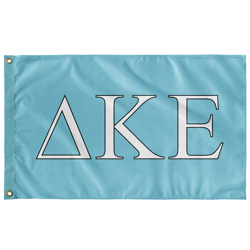 Delta Kappa Epsilon Fraternity Flag - Aqua, White & Black
