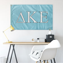 Load image into Gallery viewer, Delta Kappa Epsilon Fraternity Flag - Aqua, White &amp; Black