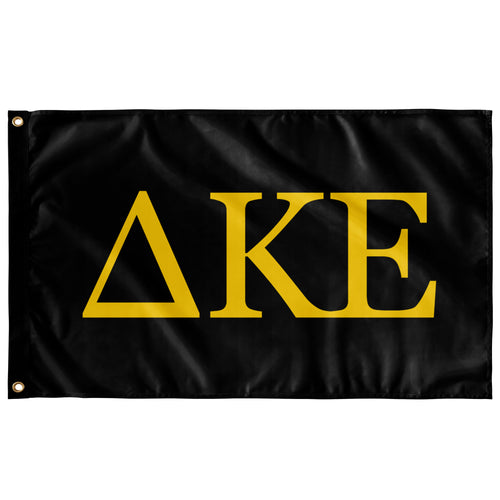 Delta Kappa Epsilon Fraternity Flag - Black & Gold