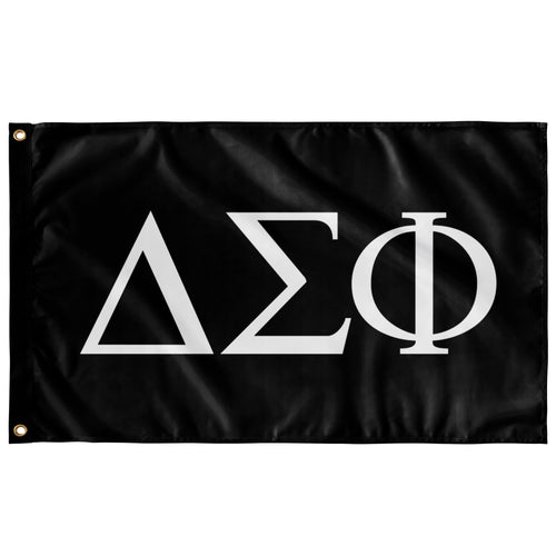 Delta Sigma Phi Fraternity Flag - Black & White