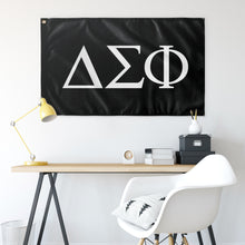 Load image into Gallery viewer, Delta Sigma Phi Fraternity Flag - Black &amp; White