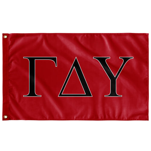 Gamma Delta Upsilon Fraternity Flag - Red, Black & White