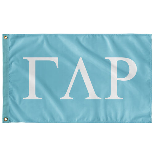 Gamma Lambda Rho Sorority Flag - Aqua & White