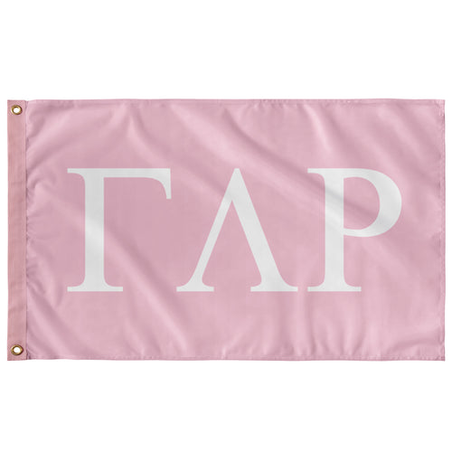 Gamma Lambda Rho Sorority Flag - Azalea & White