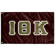 Load image into Gallery viewer, Iota Theta Kappa Greek Block Flag - Maroon, Vegas Gold &amp; White