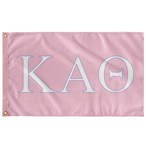 Kappa Alpha Theta Sorority Flag - Azalea, White & Lavender