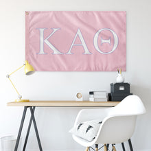 Load image into Gallery viewer, Kappa Alpha Theta Sorority Flag - Azalea, White &amp; Lavender