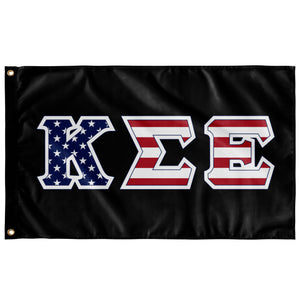 KAPPA SIGMA EPSILON AMERICAN FLAG - BLACK new