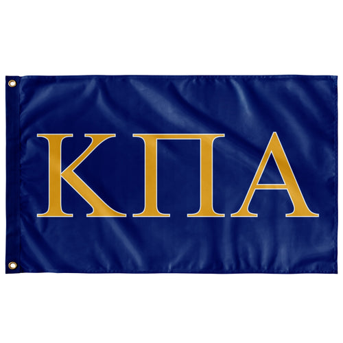 Kappa Pi Alpha Fraternity Flag - Royal, Light Gold & White