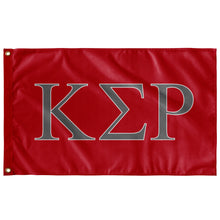 Load image into Gallery viewer, Kappa Sigma Rho Fraternity Flag - Red, Silver Grey &amp; White