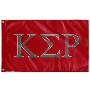 Kappa Sigma Rho Fraternity Flag - Red, Silver Grey & White