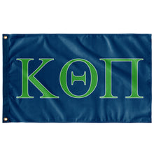 Load image into Gallery viewer, Kappa Theta Pi Fraternity  Flag - Colonial Blue, Bright Green &amp; White