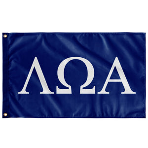 Lambda Omega Alpha Fraternity Flag - Royal & White