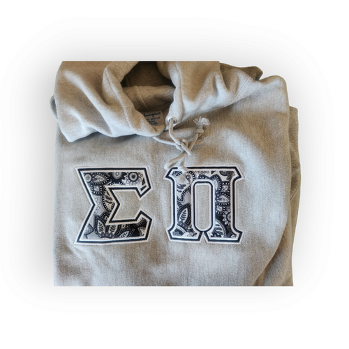 Sigma Pi Floral Noir Letter Hoodie