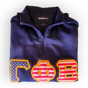 Gamma Phi Beta American Flag Quarter-Zip Sweatshirt