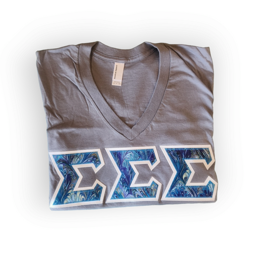 Sigma Sigma Sigma V-Neck Letter Shirt