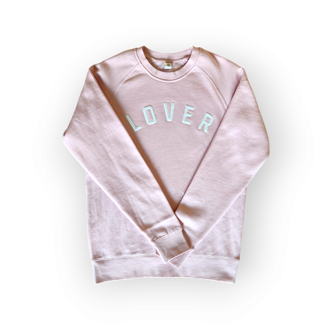 LOVER Custom Felt Letter Crewneck