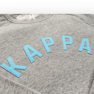 KAPPA Vintage Raglan Sweatshirt - Athletic Heather & Baby Blue