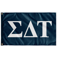 Load image into Gallery viewer, Sigma Delta Tau Sorority Flag - Old Blue &amp; White