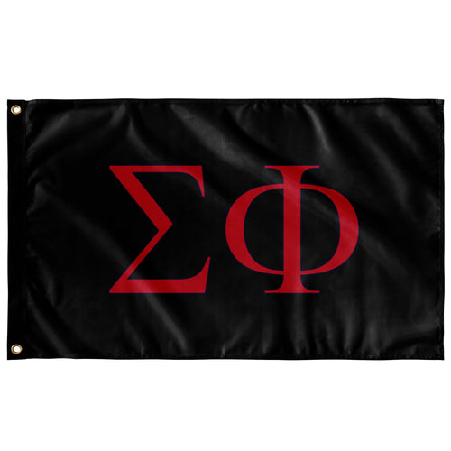 Sigma Phi Fraternity Flag - Black, Red & Navy