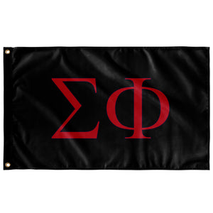 Sigma Phi Fraternity Flag - Black, Red & Navy