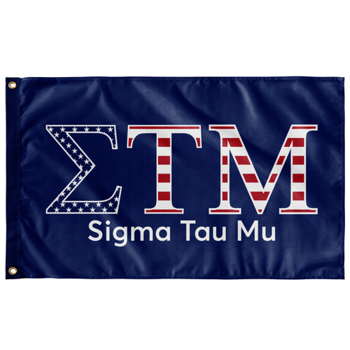 Sigma Tau Mu Custom USA Flag - Blue