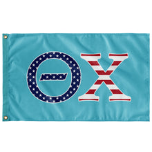 Load image into Gallery viewer, Theta Chi Custom USA Flag - Aqua