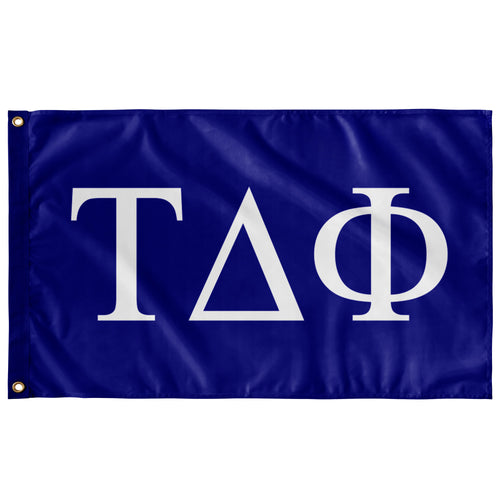 Tau Delta Phi Fraternity Flag - Custom Navy & White