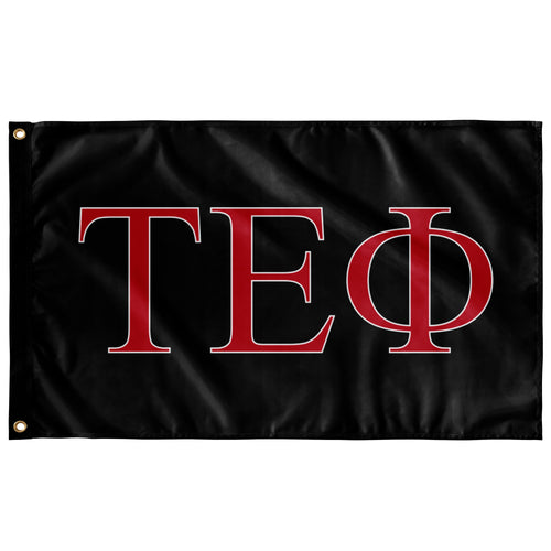 Tau Epsilon Phi Fraternity Flag - Black, Red & White
