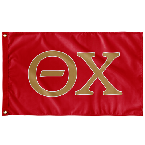 Theta Chi Flag - Red, Gold & White