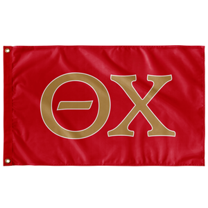 Theta Chi Flag - Red, Gold & White