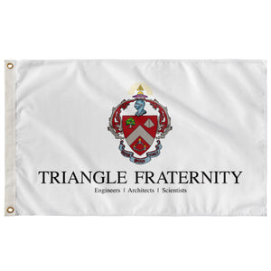 Triangle Coat Of Arms With Wordmark Fraternity Flag