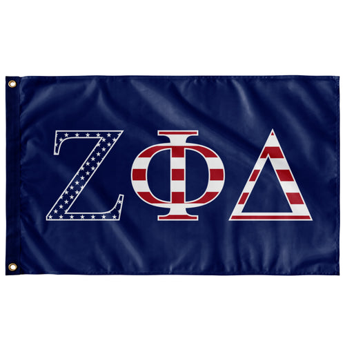 Zeta Phi Delta USA Flag - Blue