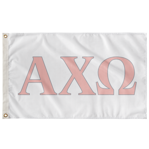 Alpha Chi Omega Flag - White, Hera, & Chord