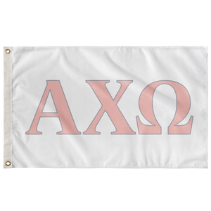 Alpha Chi Omega Flag - White, Hera, & Chord