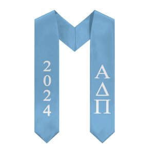 Alpha Delta Pi 2024 Graduation Stole - Adelphean Blue