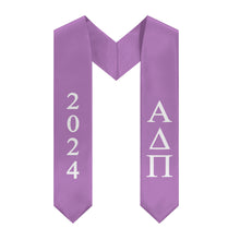 Load image into Gallery viewer, Alpha Delta Pi 2024 Graduation Stole - Woodland Violet