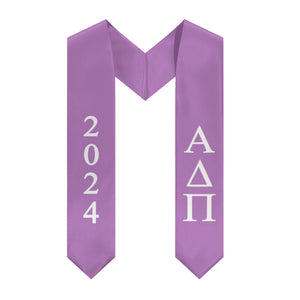 Alpha Delta Pi 2024 Graduation Stole - Woodland Violet