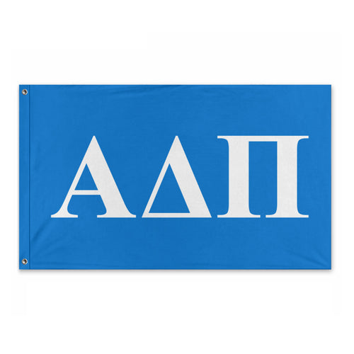 Alpha Delta Pi Bold Greek Flag - Azure & White