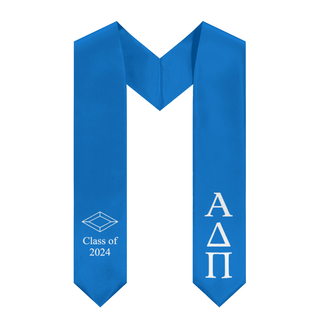 Alpha Delta Pi Diamond Sorority Stole - Azure