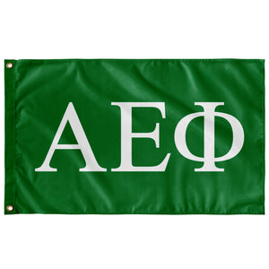 Alpha Epsilon Phi Sorority Flag - Kelly Green & White