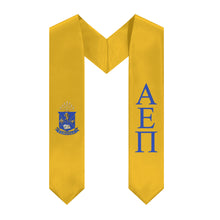 Load image into Gallery viewer, Alpha Epsilon Pi Graduation Stole With Cofa - Gold &amp; Royal